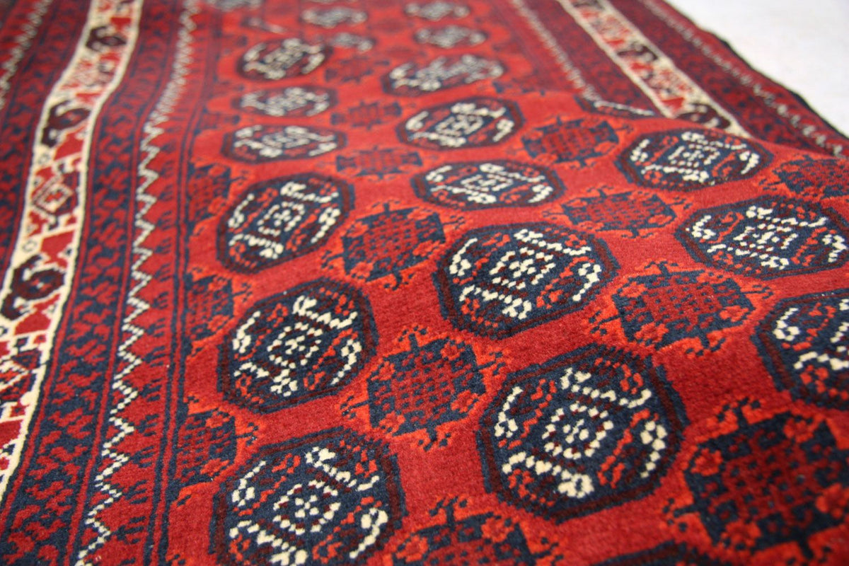 Tappeto corsia Tappeto afgano - Bukhara - 258 x 87 cm - rosso