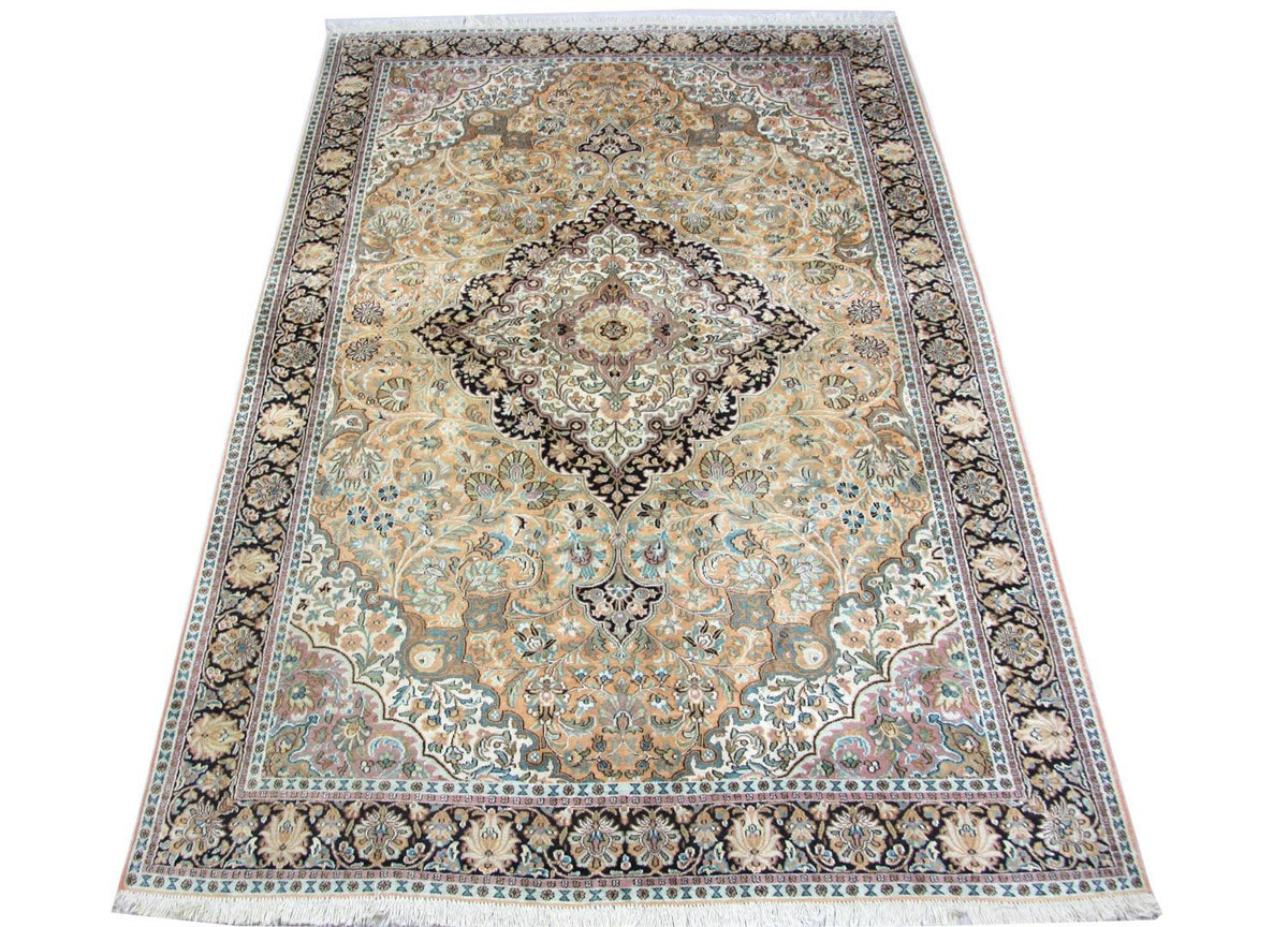 Tappeto di seta - Seta del Kashmir - 290 x 185 cm - blu