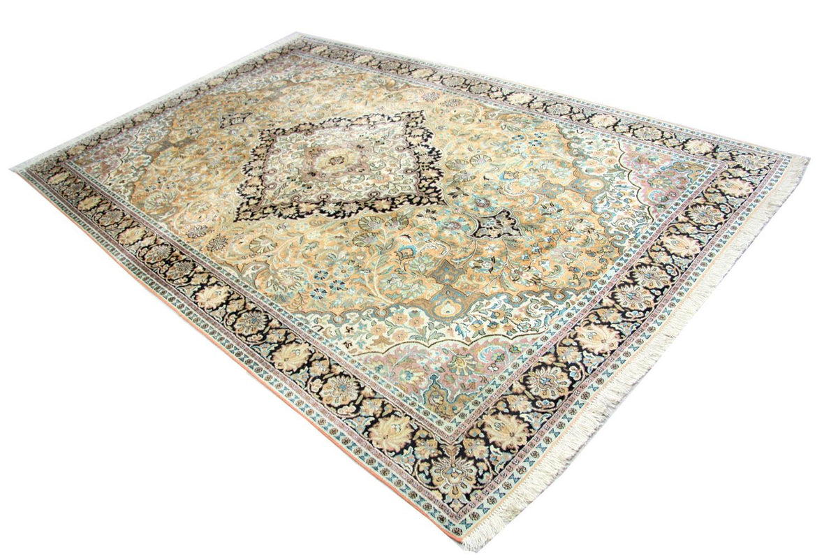Tappeto di seta - Seta del Kashmir - 290 x 185 cm - blu