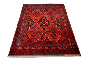 Tappeto afgano - Kunduz - 274 x 197 cm - rosso