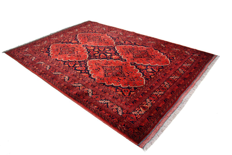 Tappeto afgano - Kunduz - 274 x 197 cm - rosso