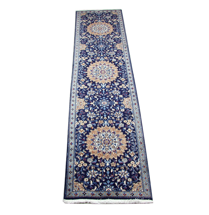 Tappeto corsia Tappeto Persero - Nain - 340 x 80 cm - blu