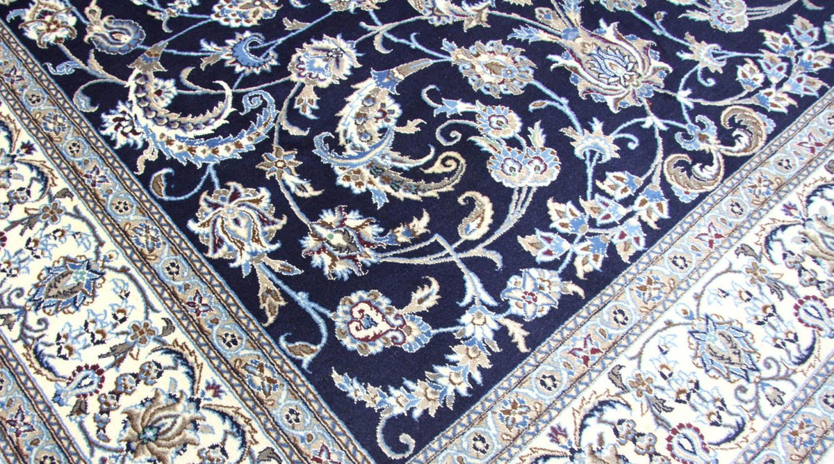 Tappeto Persero - Nain - 334 x 245 cm - blu scuro