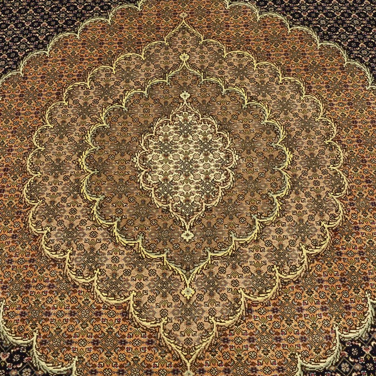 Tappeto Persero - Tabriz - Reale - Reale - 350 x 249 cm - marrone scuro