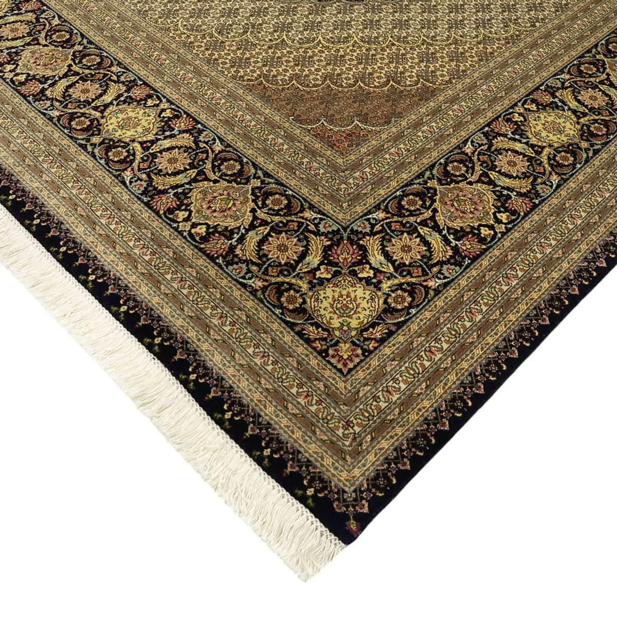 Tappeto Persero - Tabriz - Reale - Reale - 350 x 249 cm - marrone scuro