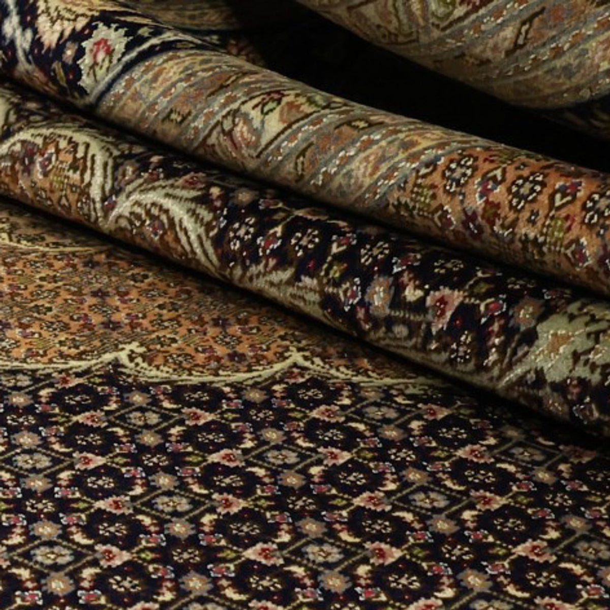 Tappeto Persero - Tabriz - Reale - Reale - 350 x 249 cm - marrone scuro