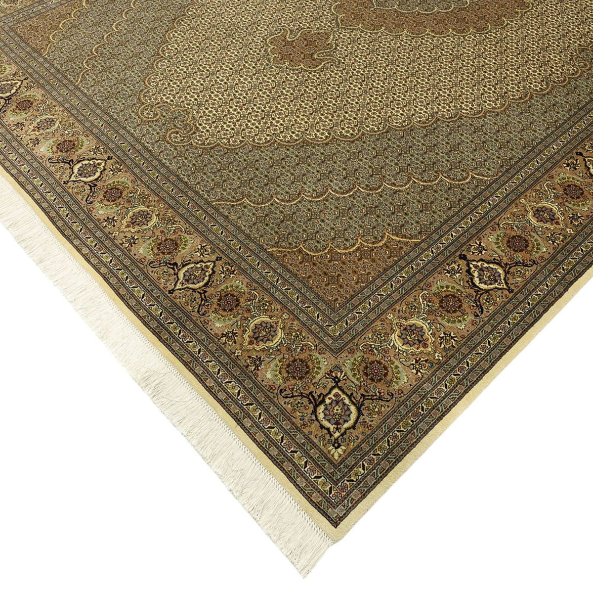 Tappeto Persero - Tabriz - Reale - Reale - 302 x 200 cm - beige scuro