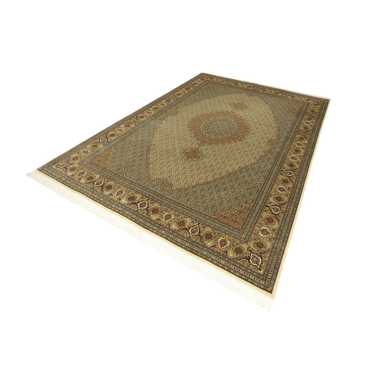 Tappeto Persero - Tabriz - Reale - Reale - 302 x 200 cm - beige scuro