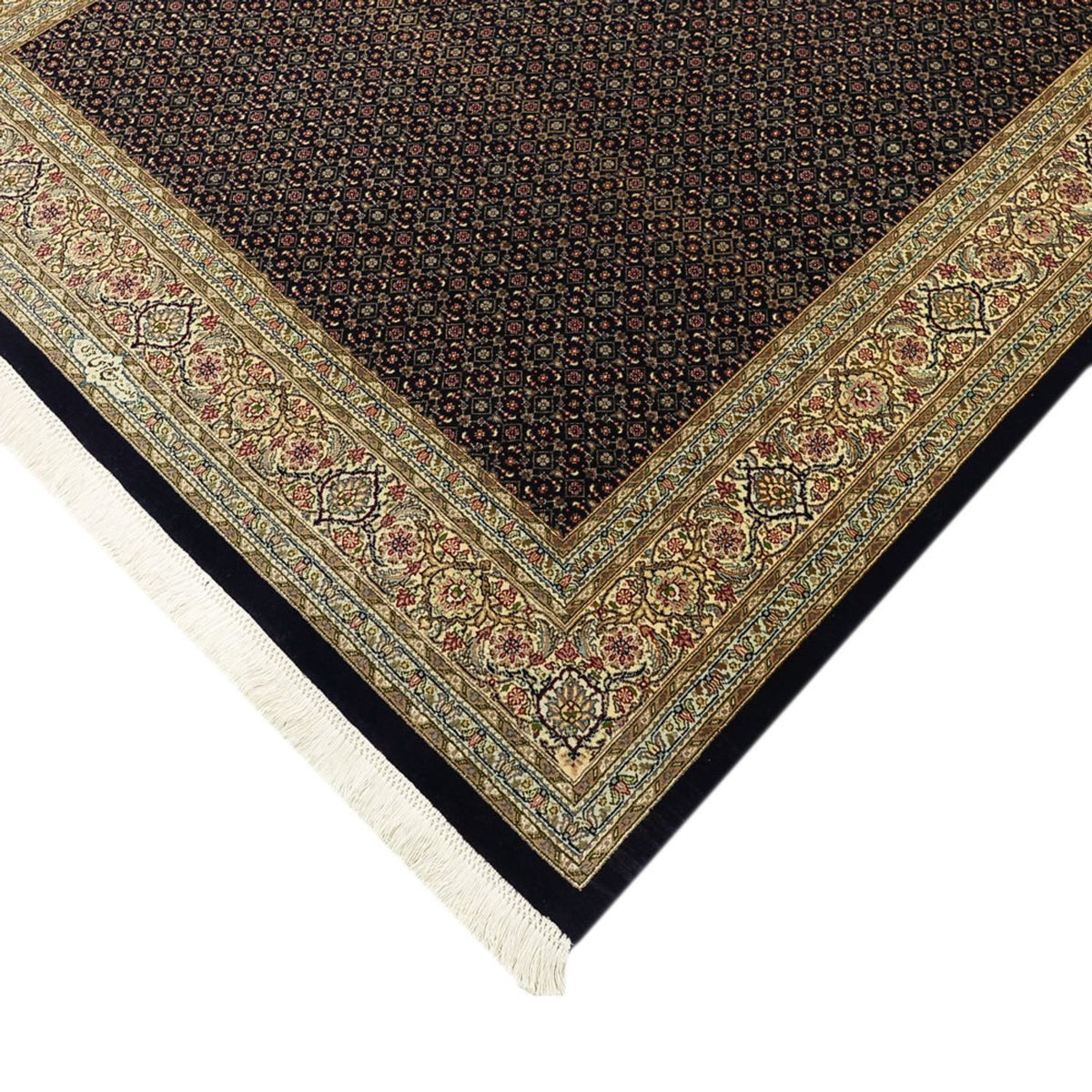 Tappeto Persero - Tabriz - Reale - Reale - 194 x 153 cm - beige scuro