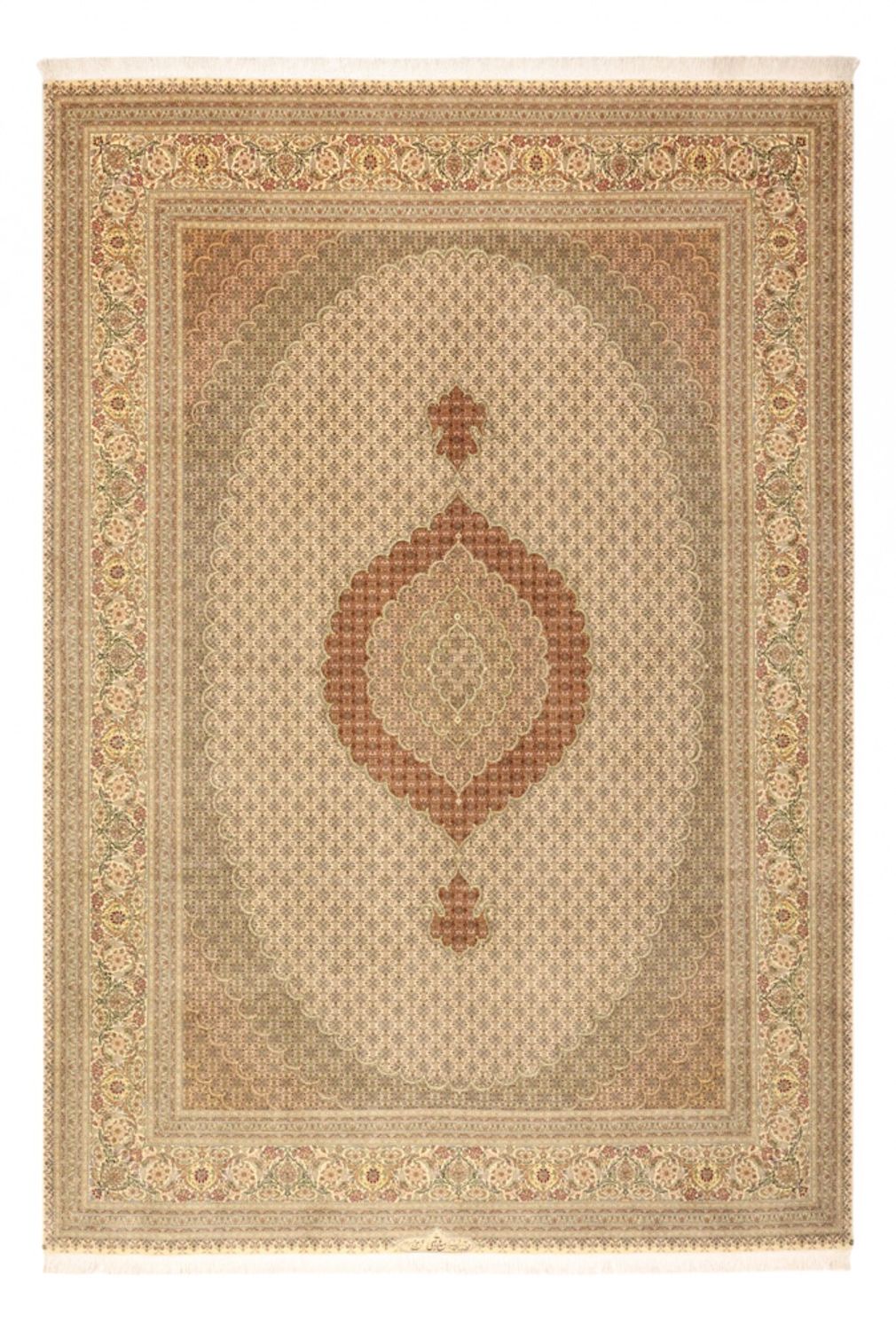 Tappeto Persero - Tabriz - Reale - Reale - 357 x 248 cm - beige chiaro