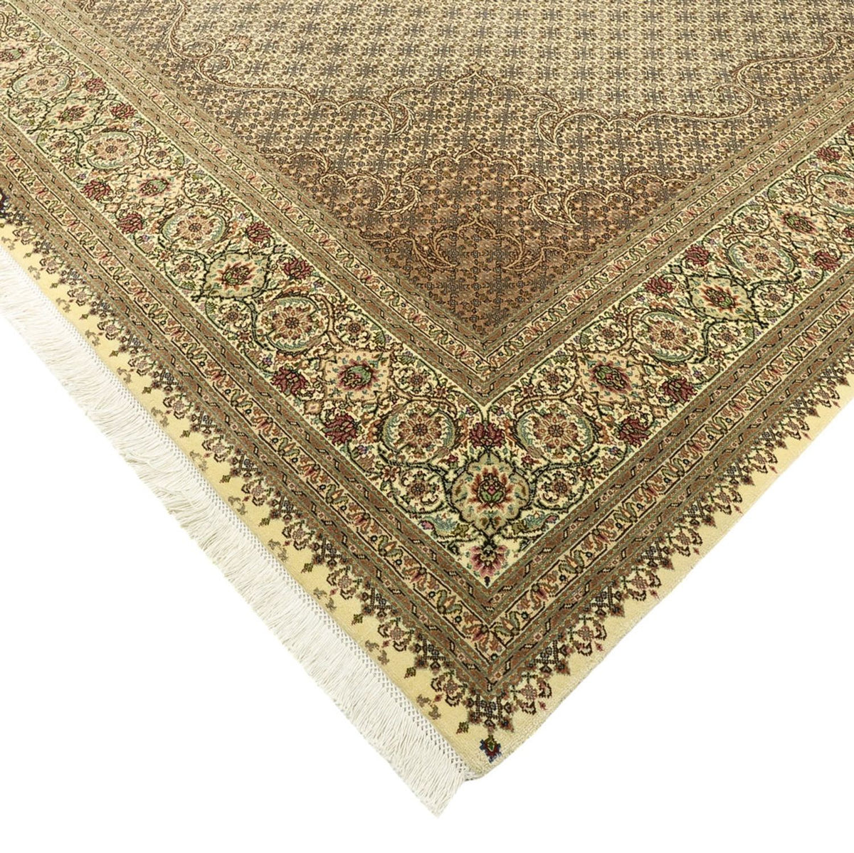 Tappeto Persero - Tabriz - Reale - Reale - 303 x 203 cm - beige scuro