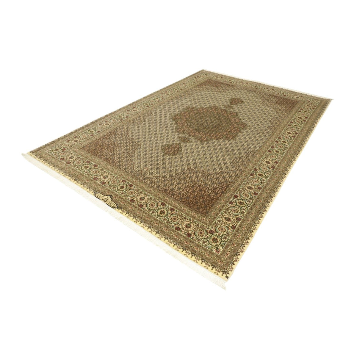 Tappeto Persero - Tabriz - Reale - Reale - 303 x 203 cm - beige scuro