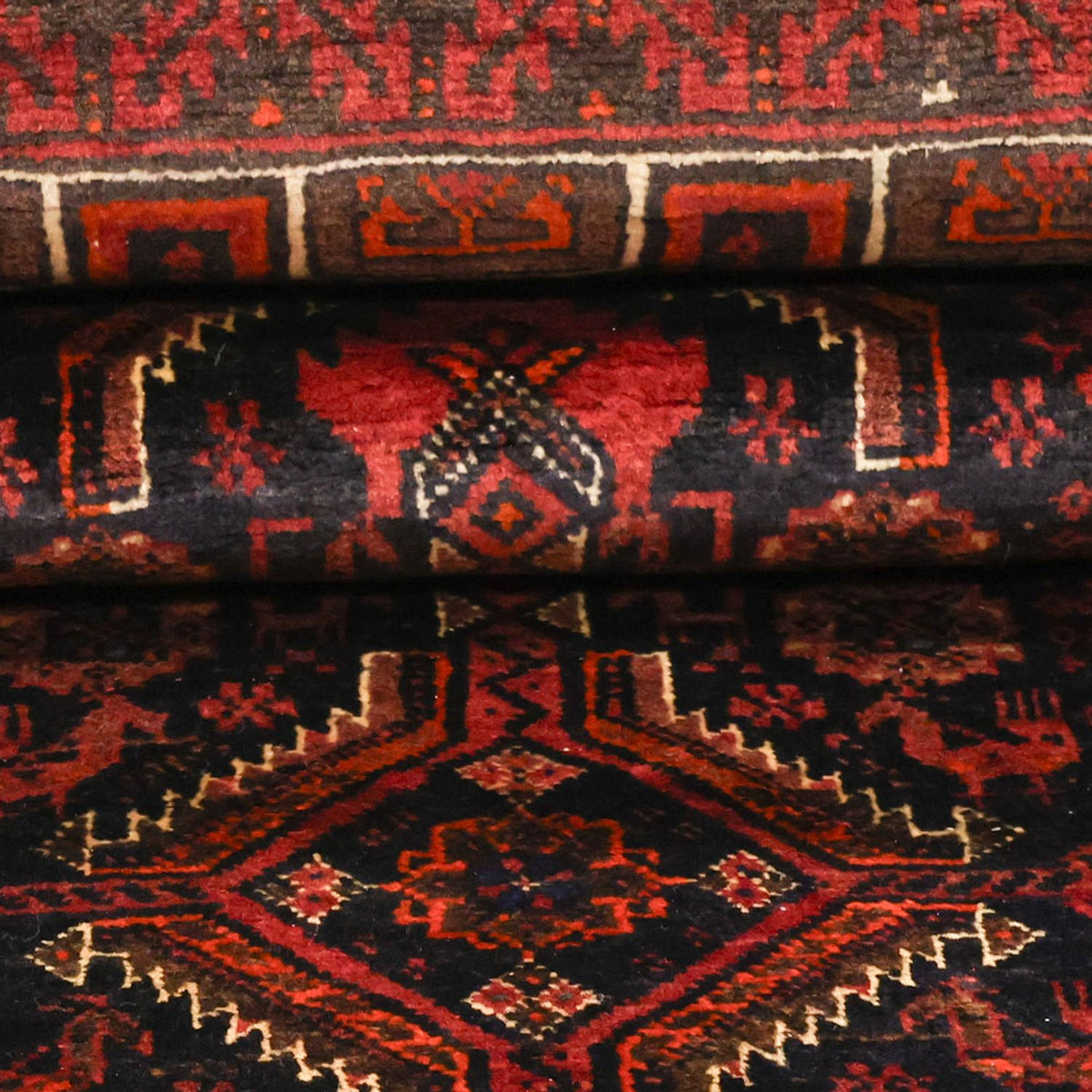 Tappeto corsia Tappeto Belutsch - 190 x 99 cm - rosso scuro