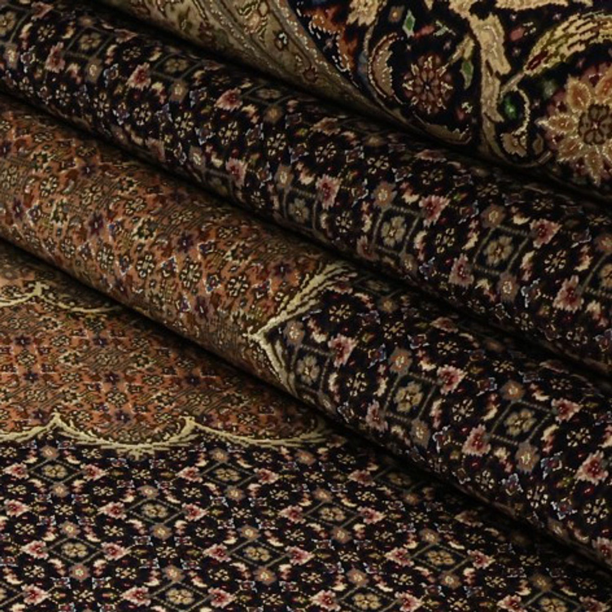 Tappeto Persero - Tabriz - Reale - Reale - 354 x 248 cm - marrone scuro