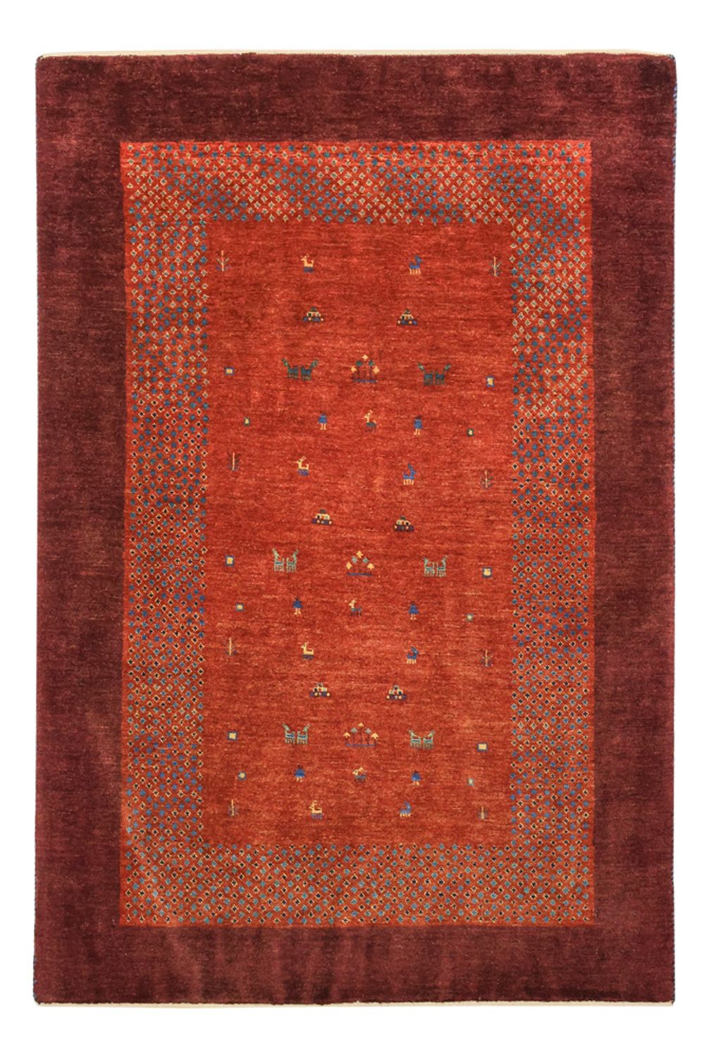 Tappeto Gabbeh - Kashkuli Persero - 157 x 104 cm - rosso