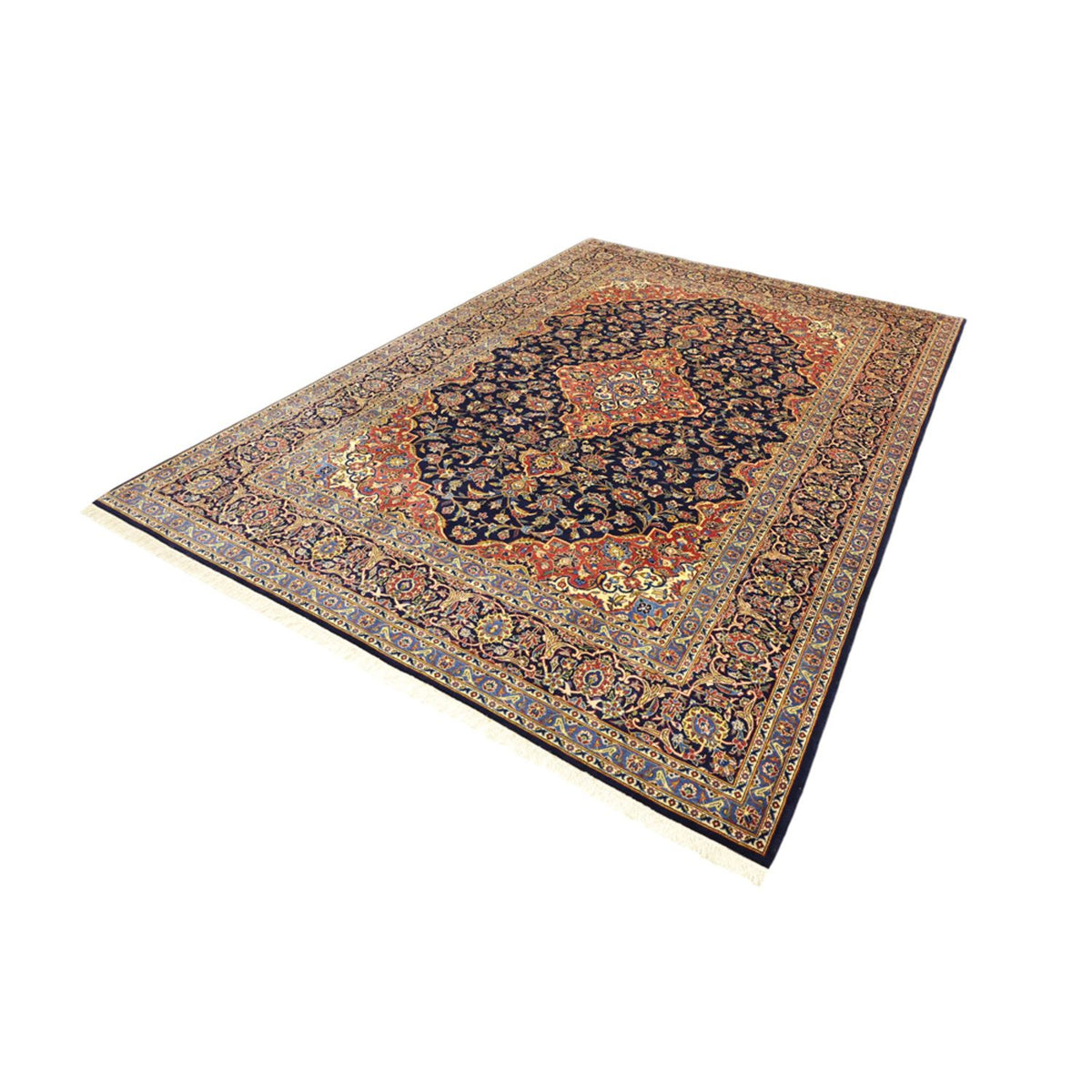 Tappeto Persero - Keshan - 321 x 221 cm - blu scuro
