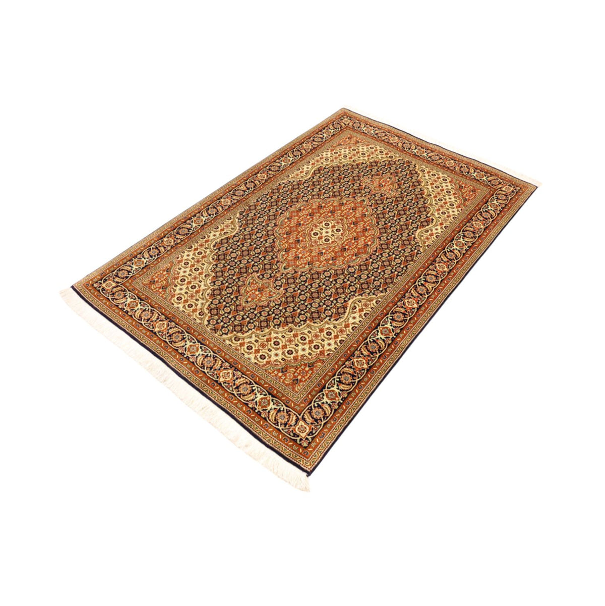 Tappeto Persero - Tabriz - Reale - Reale - 153 x 101 cm - beige scuro