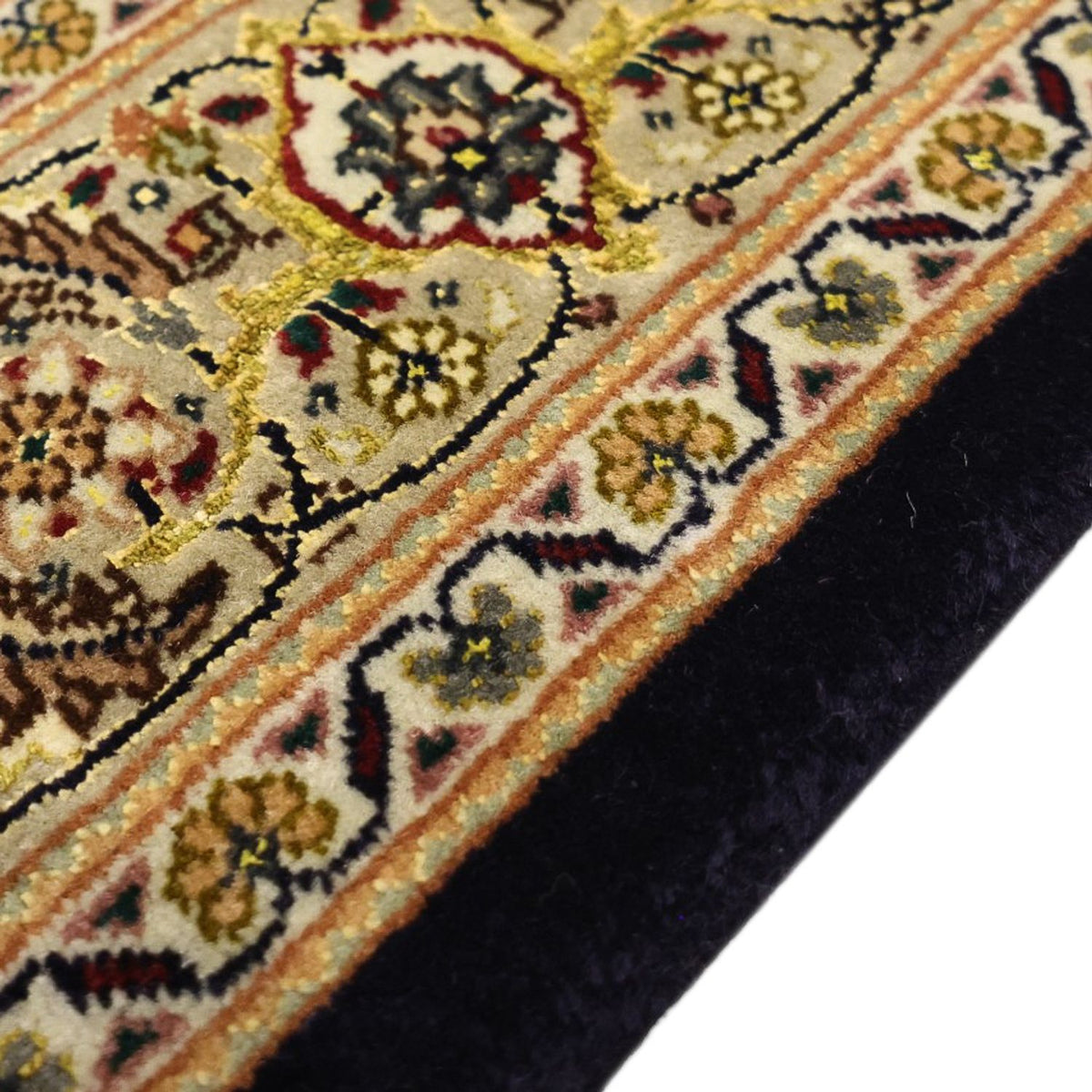 Tappeto Persero - Tabriz - Reale - Ordito di seta - 159 x 98 cm - beige scuro