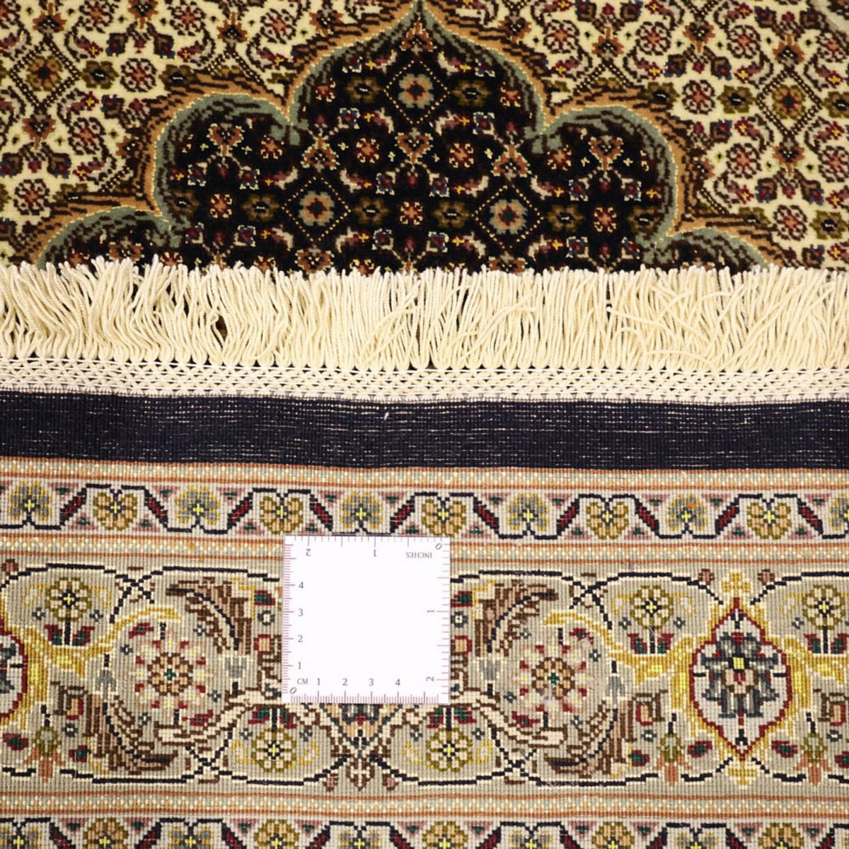 Tappeto Persero - Tabriz - Reale - Ordito di seta - 159 x 98 cm - beige scuro
