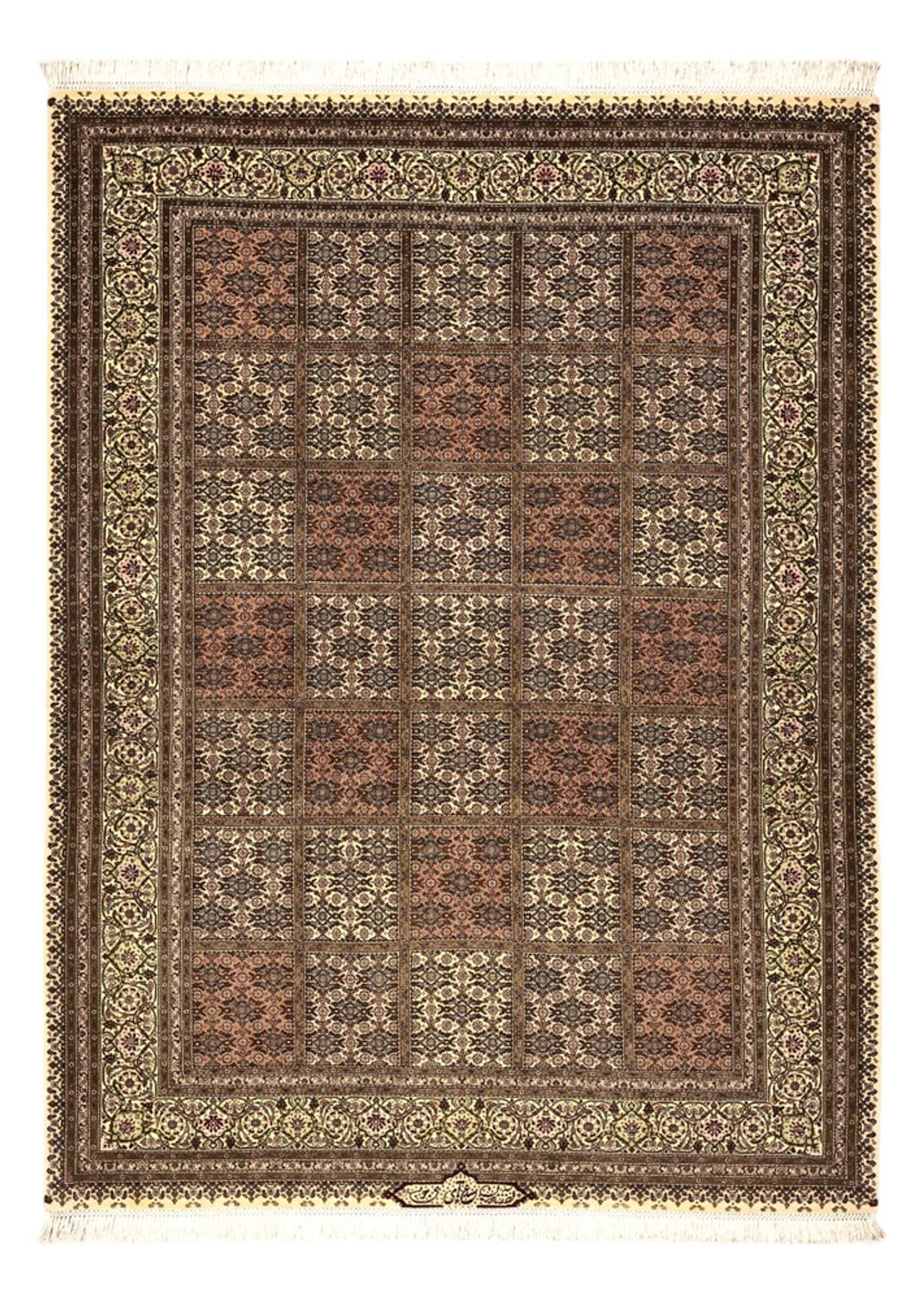 Tappeto Persero - Tabriz - Reale - Reale - 207 x 152 cm - beige scuro