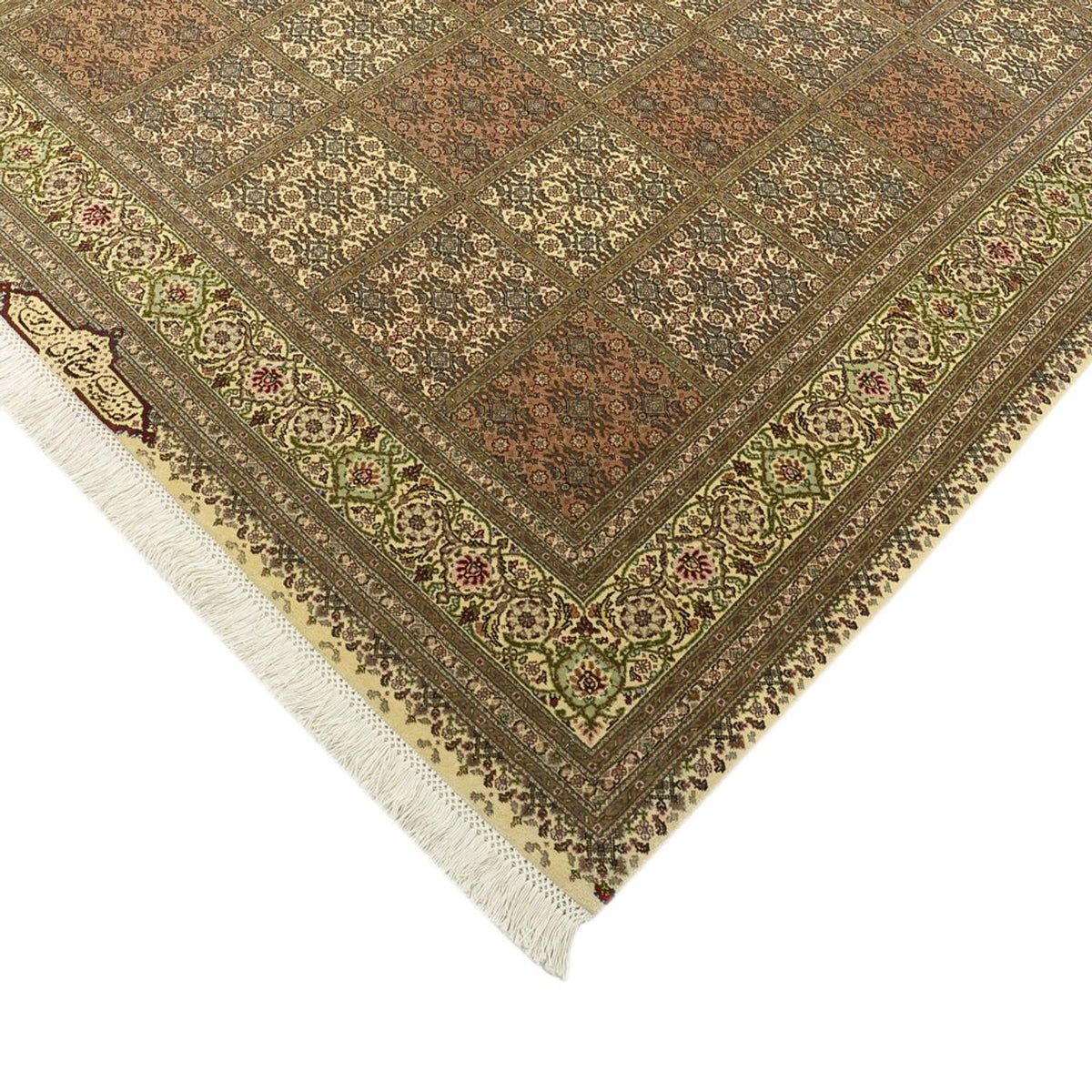 Tappeto Persero - Tabriz - Reale - Reale - 207 x 152 cm - beige scuro