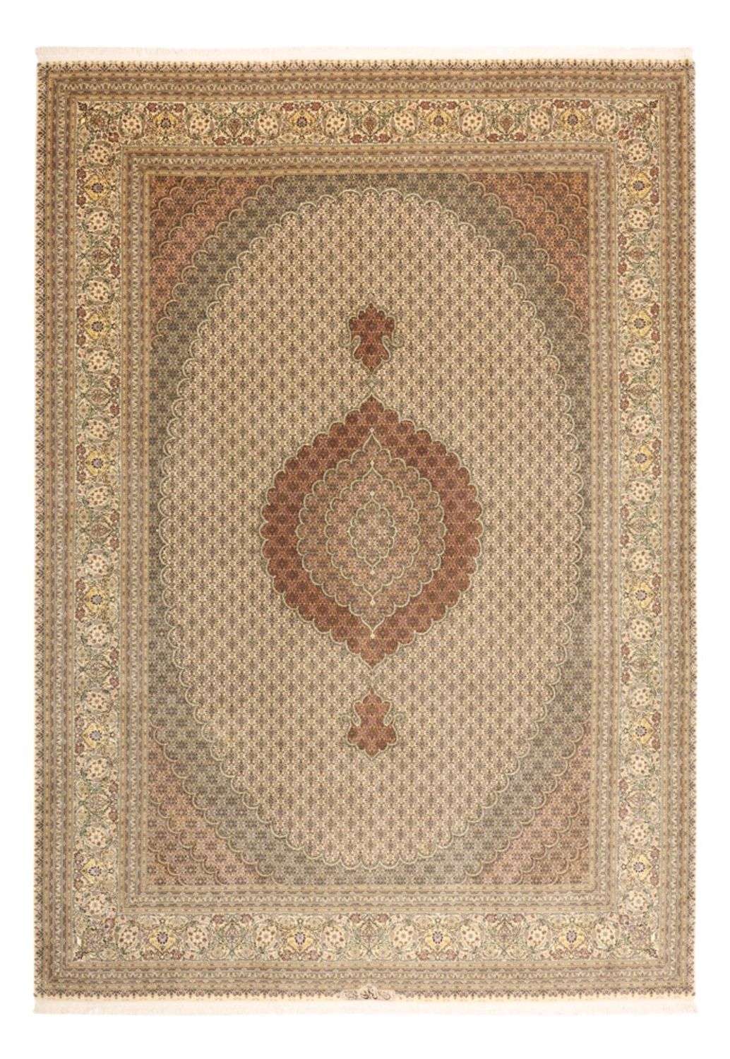 Tappeto Persero - Tabriz - Reale - Reale - 348 x 248 cm - beige chiaro