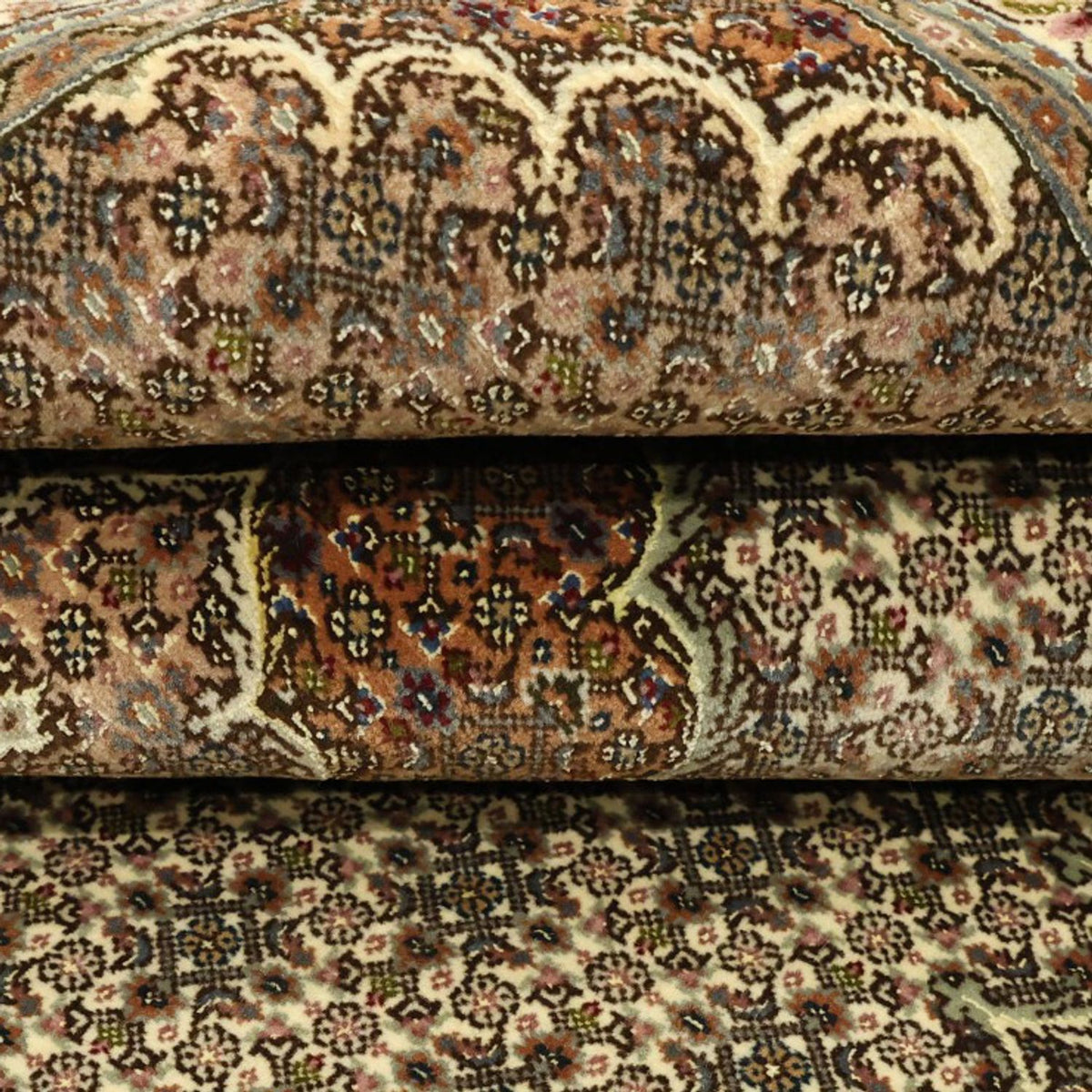 Tappeto Persero - Tabriz - Reale - Reale - 197 x 154 cm - beige scuro
