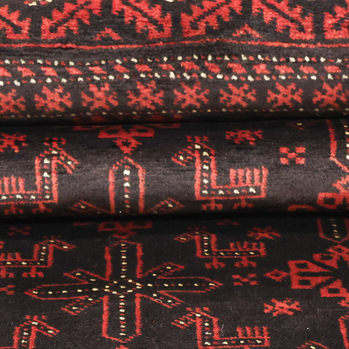Tappeto corsia Tappeto Belutsch - 204 x 102 cm - rosso scuro