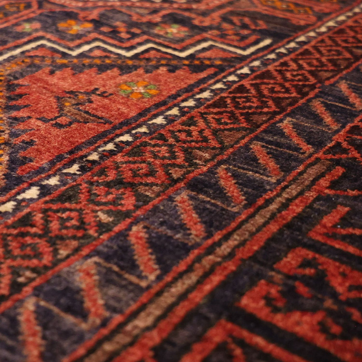 Tappeto corsia Tappeto Belutsch - 194 x 98 cm - rosso scuro