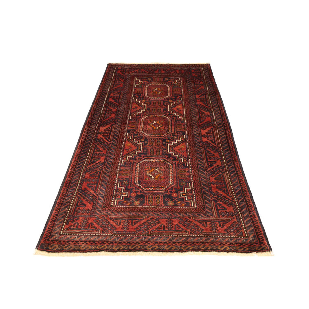 Tappeto corsia Tappeto Belutsch - 194 x 98 cm - rosso scuro
