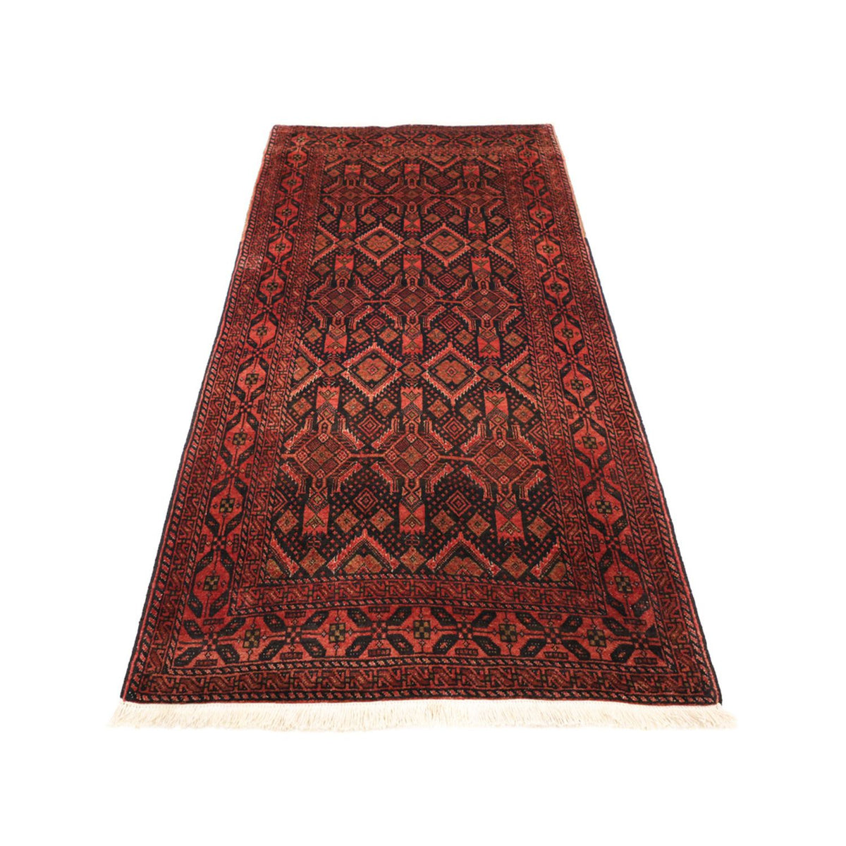 Tappeto corsia Tappeto Belutsch - 205 x 105 cm - rosso scuro