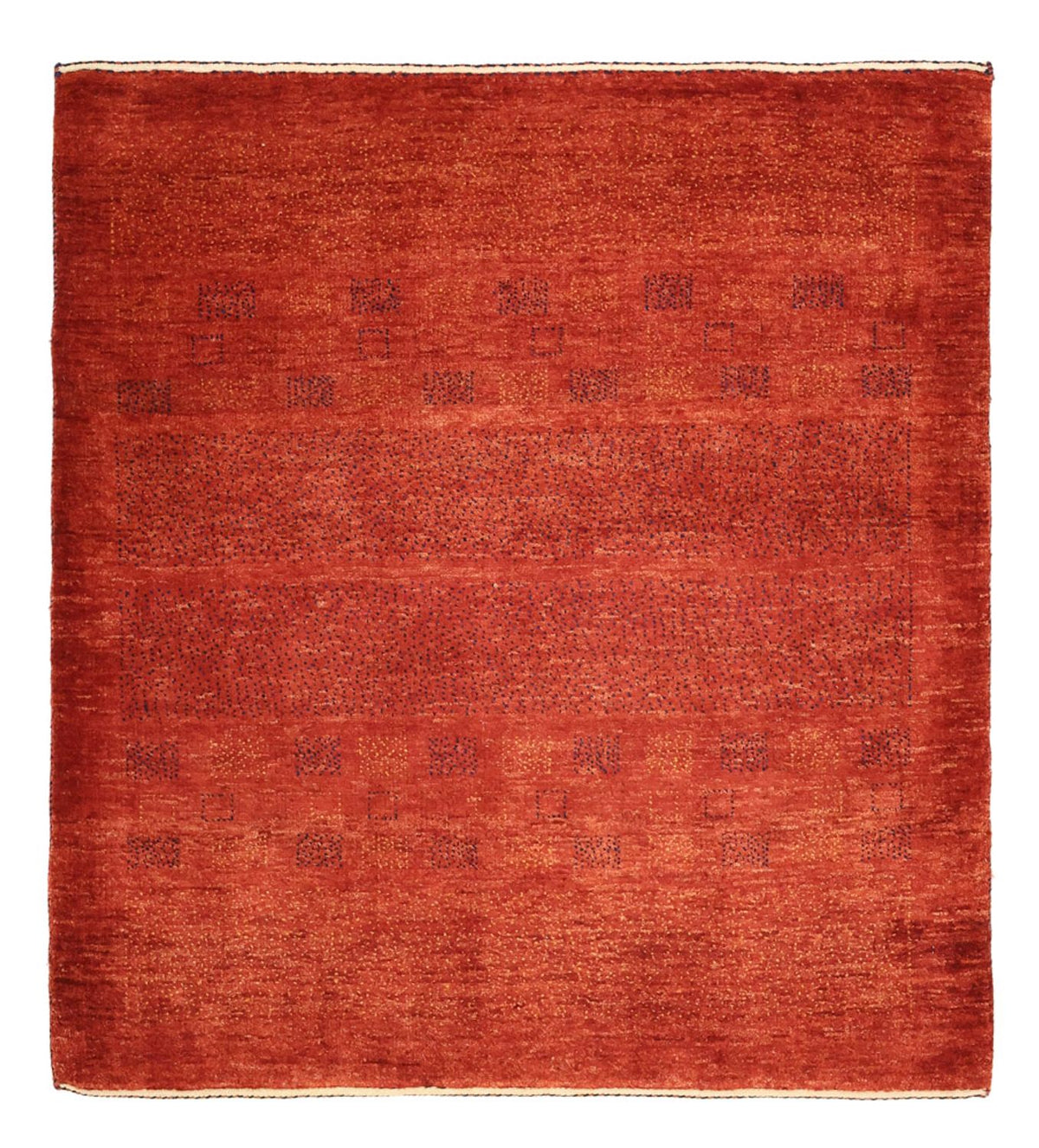Tappeto Gabbeh - Kashkuli Persero quadrato - 112 x 101 cm - rosso scuro