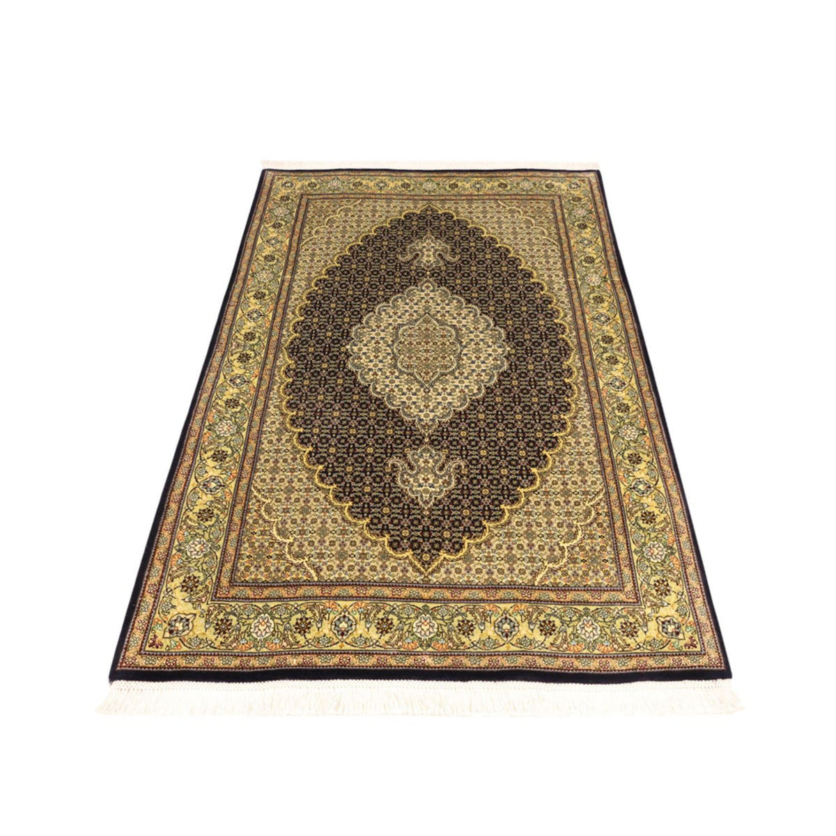 Tappeto Persero - Tabriz - Reale - 146 x 102 cm - verde scuro