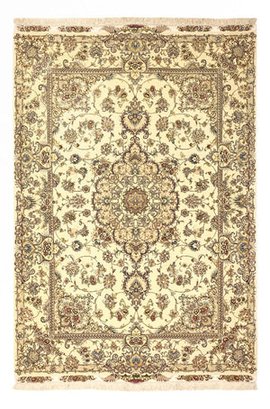 Tappeto Persero - Tabriz - Reale - Ordito di seta - 219 x 148 cm - beige