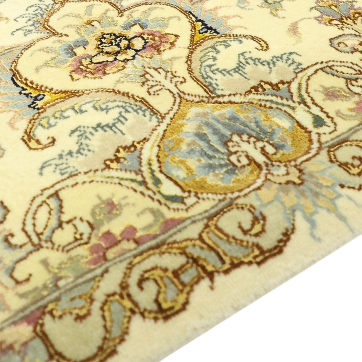 Tappeto Persero - Tabriz - Reale - Ordito di seta - 219 x 148 cm - beige