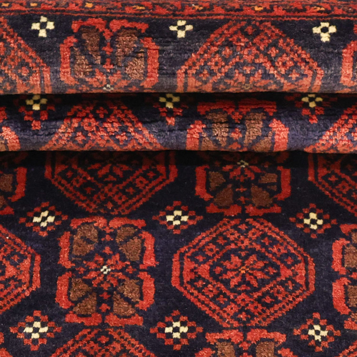 Tappeto corsia Tappeto Belutsch - 215 x 112 cm - rosso scuro