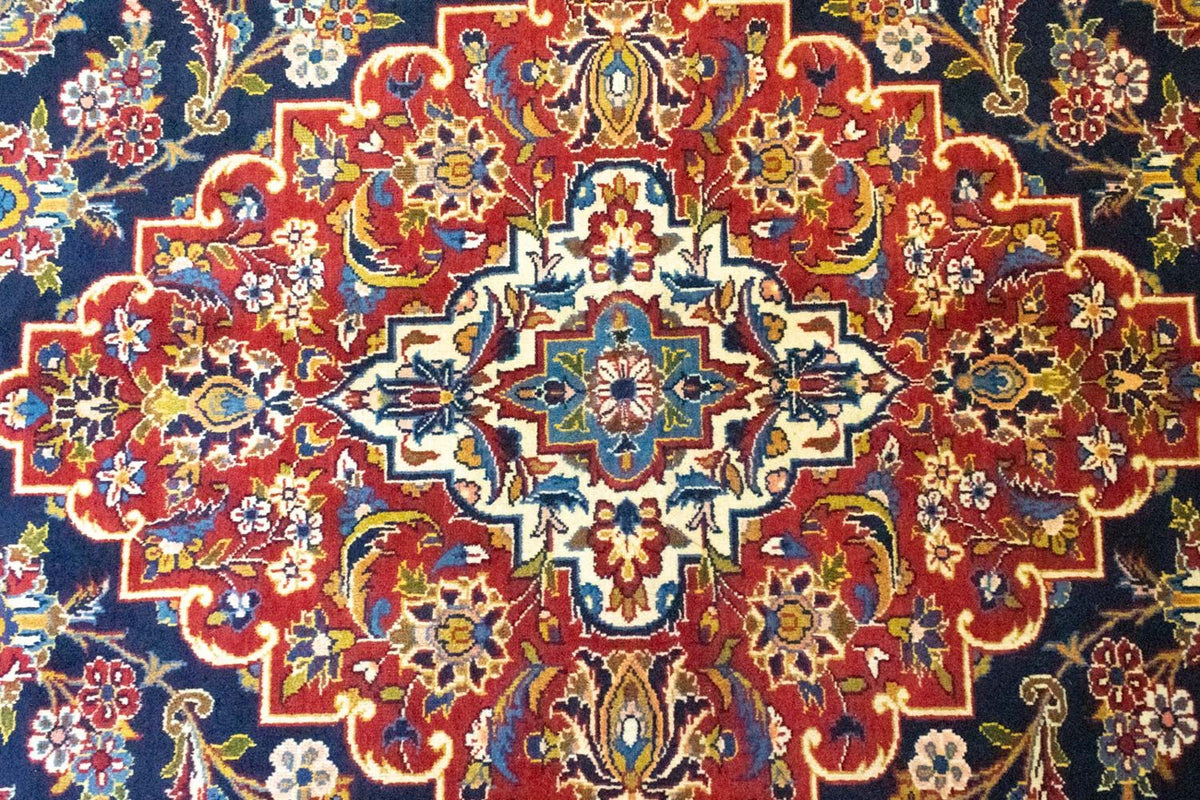 Tappeto Persero - Keshan - 419 x 298 cm - blu