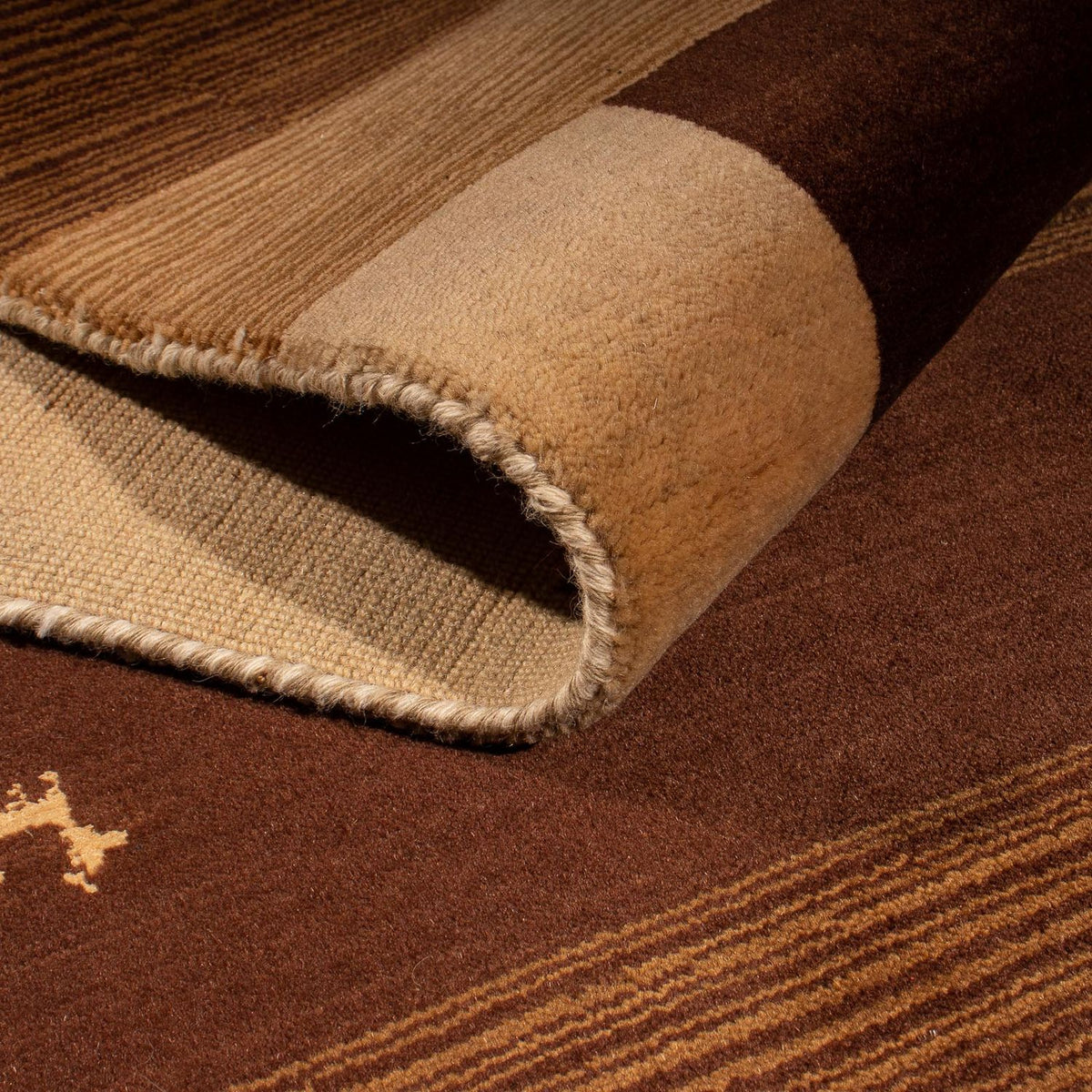 Tappeto corsia Tappeto Gabbeh - Softy - 301 x 82 cm - marrone