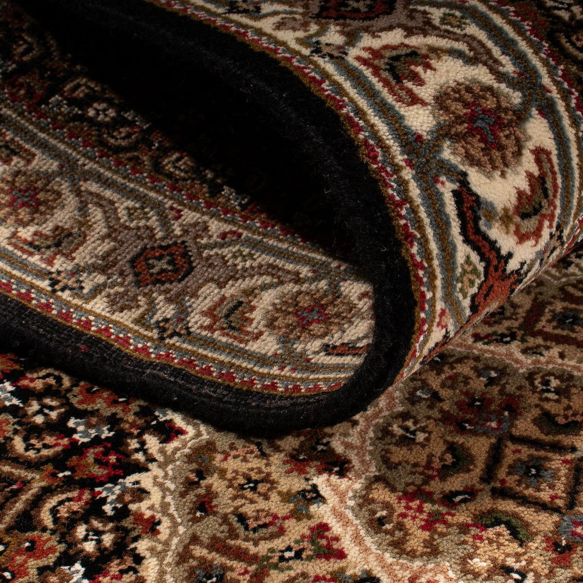 Tappeto corsia Tappeto Persero - Tabriz - 353 x 79 cm - blu scuro