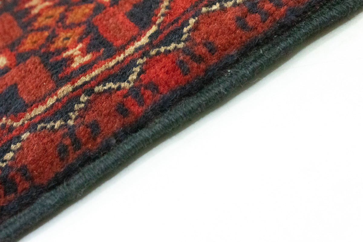 Tappeto corsia Tappeto afgano - Kunduz - 285 x 80 cm - rosso