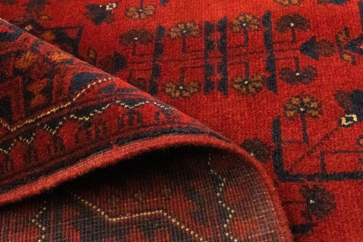 Tappeto afgano - Kunduz - 195 x 154 cm - rosso