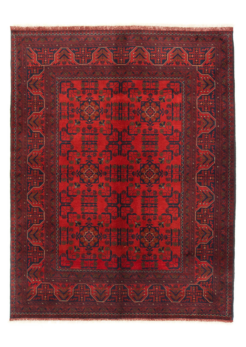 Tappeto afgano - Kunduz - 206 x 149 cm - rosso