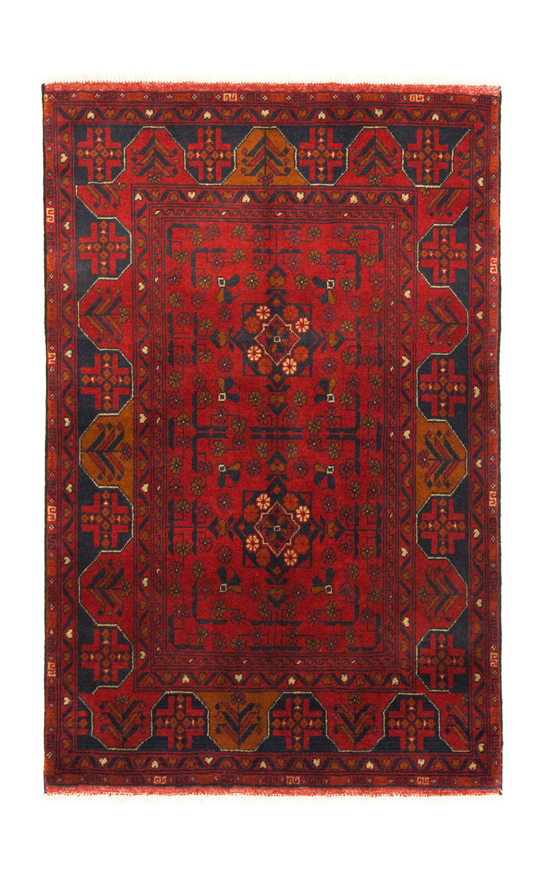 Tappeto afgano - Kunduz - 154 x 100 cm - rosso
