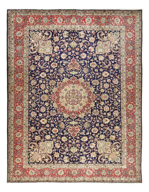 Tappeto Persero - Tabriz - Reale - 400 x 300 cm - blu scuro
