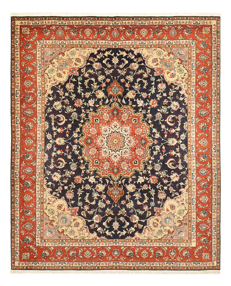 Tappeto Persero - Tabriz - Reale - 255 x 205 cm - blu scuro