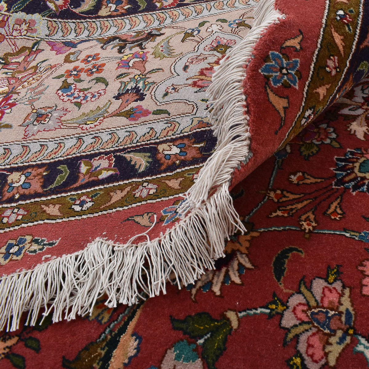 Tappeto Persero - Tabriz - Premio rotondo  - 300 x 300 cm - rosso