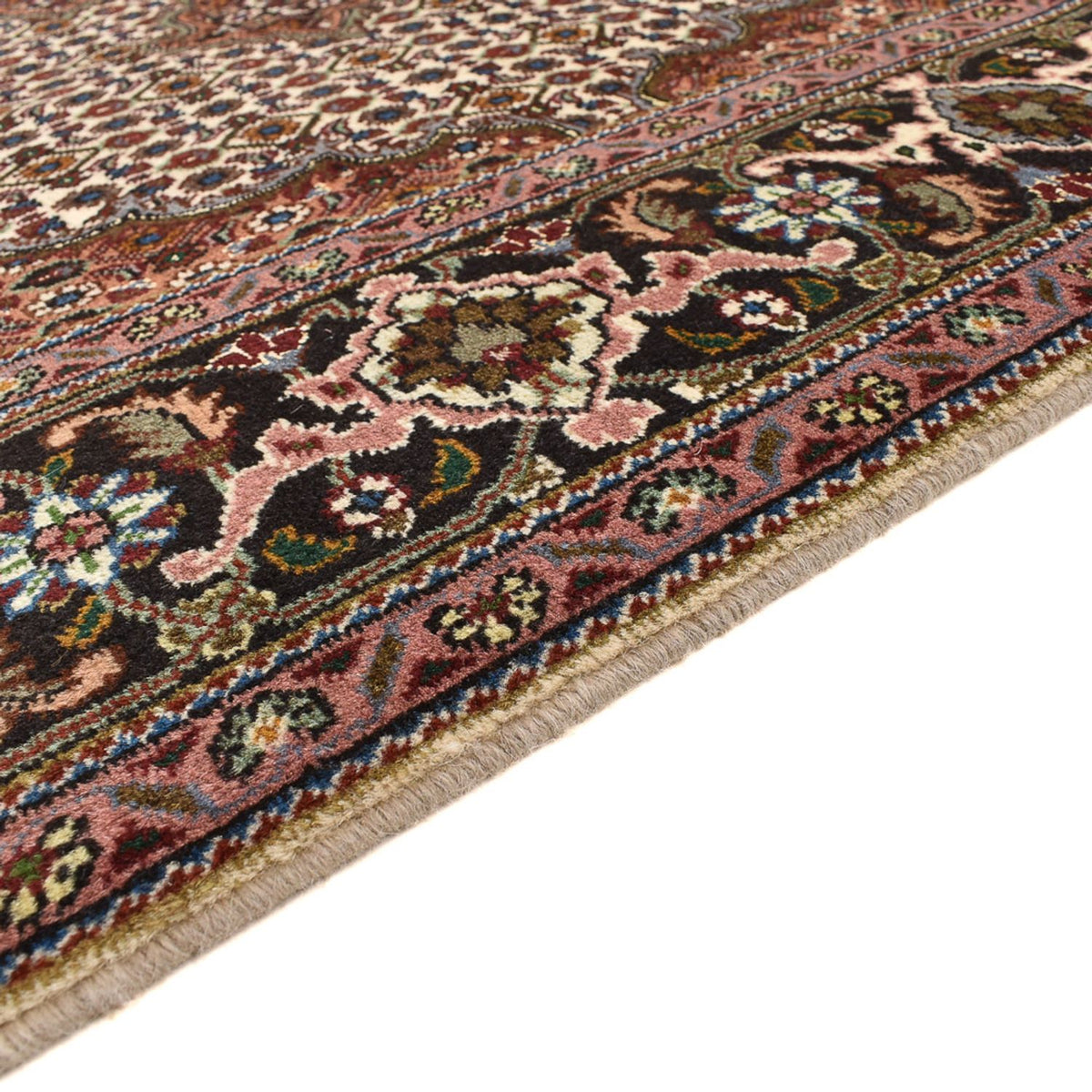 Tappeto Persero - Tabriz - Reale quadrato - 207 x 204 cm - marrone