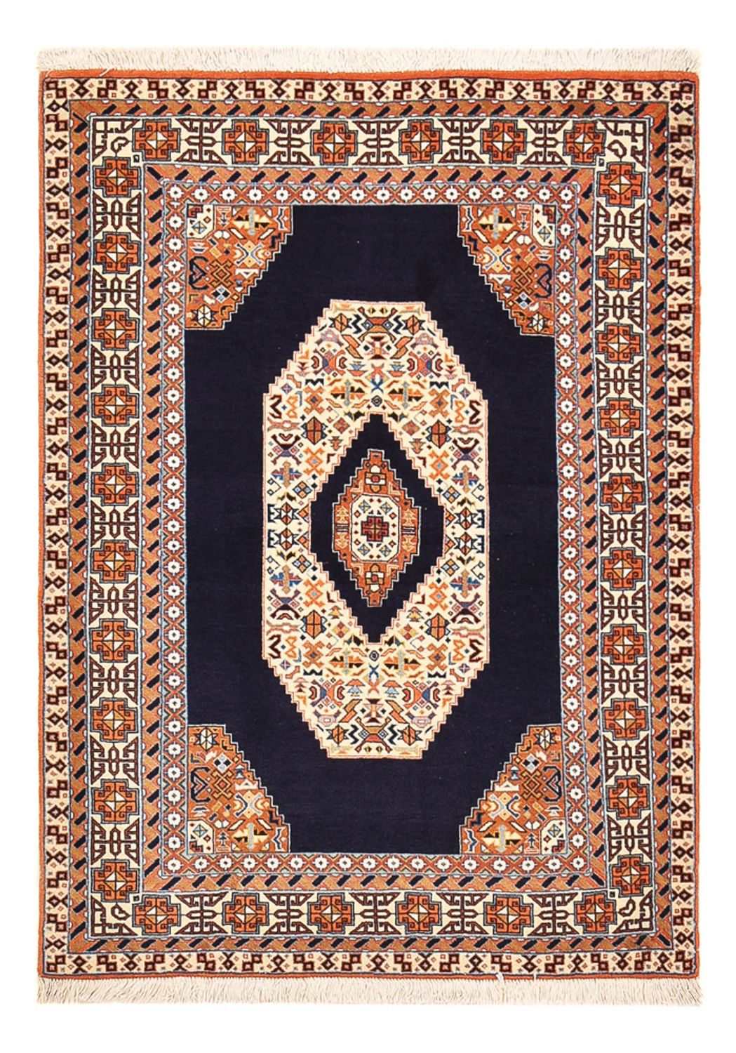 Tappeto Persero - Tabriz - Reale - 142 x 100 cm - blu scuro