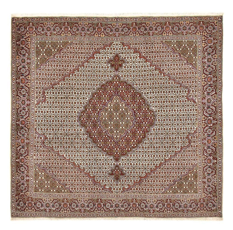 Tappeto Persero - Tabriz - Reale quadrato  - 204 x 200 cm - marrone