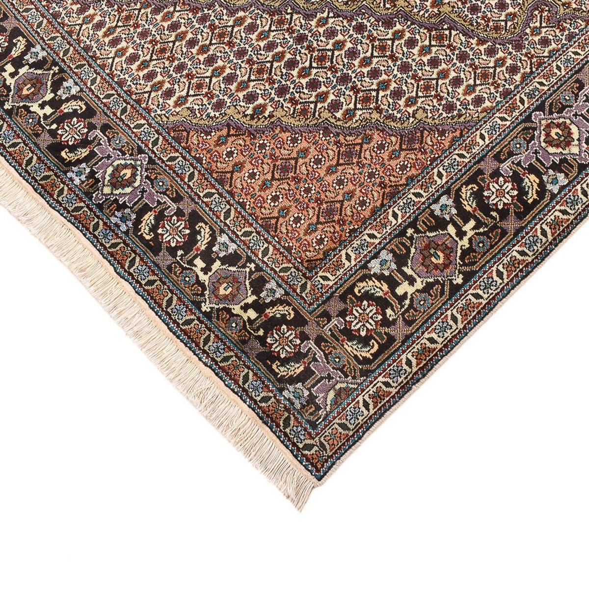 Tappeto Persero - Tabriz - Reale quadrato - 202 x 200 cm - sabbia